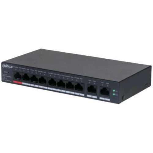 Dahua Switch Gigabit desktop gestito da cloud a 10 porte con 8 porte PoE